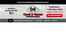 Tablet Screenshot of creedgarnerroofing.com